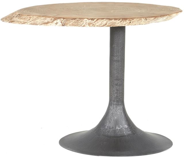 Nest Home Collections Pods Gray Washed Large End Table with Black base-2