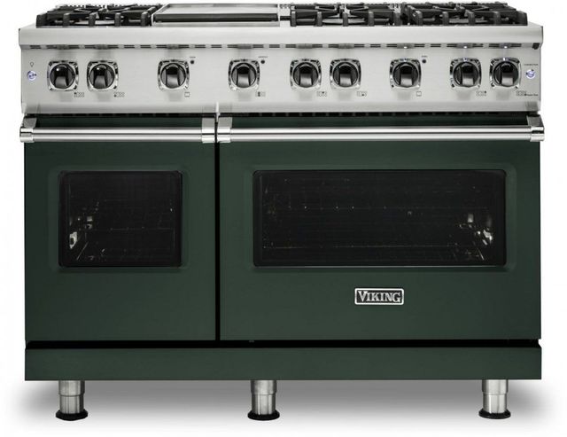 Viking® 5 Series 48" Blackforest Green Pro Style Natural Gas Range with 12" Griddle-0