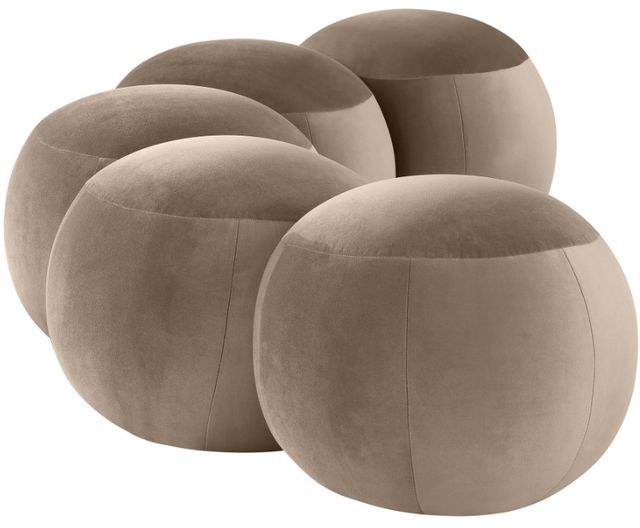 Meridian Furniture Apollo Taupe 75" Upholstered Bench-1