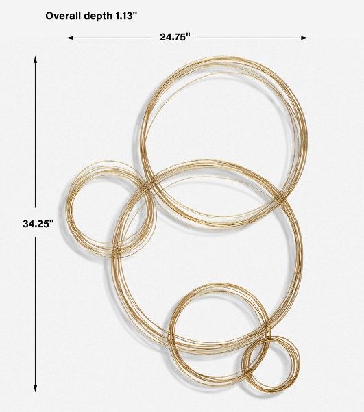 Uttermost® Golden Bubbles Gold Wall Decor-2