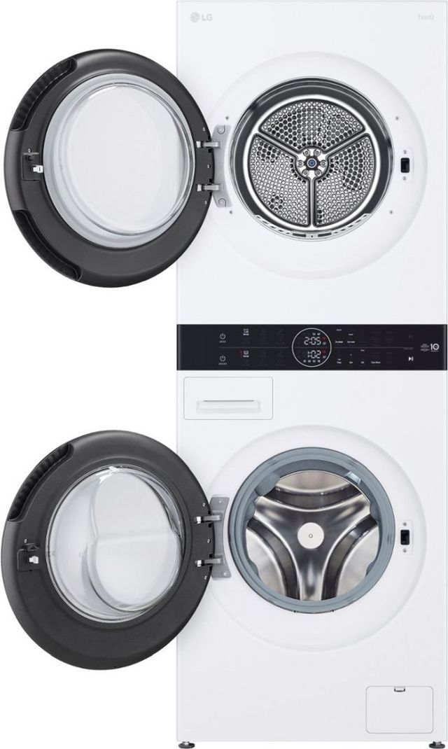LG 2.4 Cu. Ft. Washer, 4.2 Cu. Ft. Dryer White Stack Laundry-2