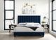 Elements International Coyote 3-Piece Caroll Navy Queen Bed with Two End Table Set-0