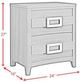 Elements International Tobias White Nightstand with USB-2