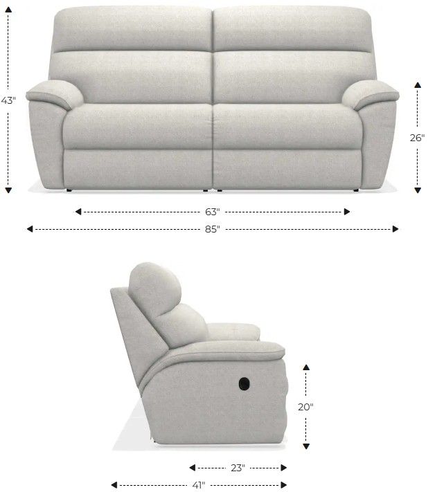 La-Z-Boy® Roman Storm Power Reclining 2-Seat Sofa with Headrest-2