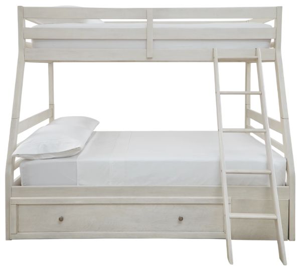 Signature Design by Ashley® Robbinsdale Antique White Twin/Full Bunk Bed with Storage-1