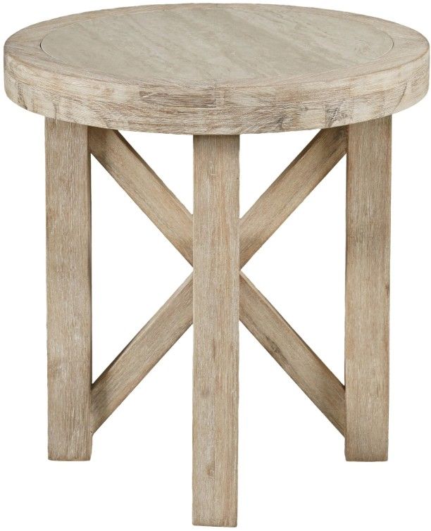 Jofran Inc. Sierrafina Almond Round End Table-2