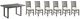 Elements International Sawyer 7-Piece Cream/Smokey Dark Ash Dining Set-0