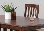 Allwood Furniture Group #134 Dark Walnut Oak Veneer Leg Table Set-1