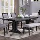 Winners Only® Yorktown Charcoal Pedestal Dining Table-1