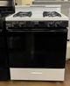 Hotpoint® 30" White Free Standing Gas Range Low Back/Black Door-0