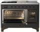 Ilve® Majestic III 48" Graphite Matte Pro Style Dual Fuel Liquid Propane Range with Triple Glass Door and Burnished Trim-3