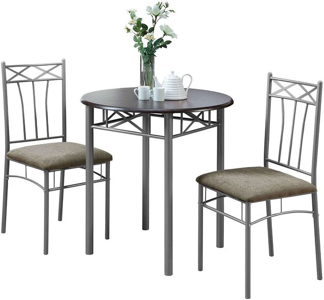 Monarch Specialties Inc. 3 Piece Espresso Dining Set-1