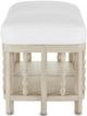Currey & Company Norene Fog Gray/White Bench-2