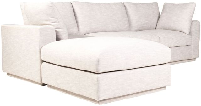Moe's Home Collection Justin Lounge 4-Piece Taupe L-Shaped Modular Sectional and Ottoman-2