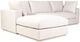 Moe's Home Collection Justin Lounge 4-Piece Taupe L-Shaped Modular Sectional and Ottoman-2