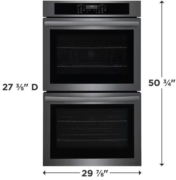 Frigidaire® 30” Black Stainless Steel Electric Double Wall Oven with Air Fry-4