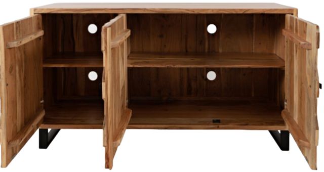 Jofran Inc. Geometrix Natural 3-Door Accent Cabinet-3