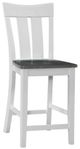 John Thomas Furniture® Cosmopolitan Ava Heather Gray/White 24'' Counter Stool-0