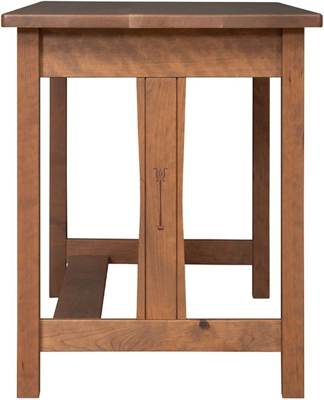 Country Classic Collection Customizable Signature Library Desk with Keyboard Drawer-3