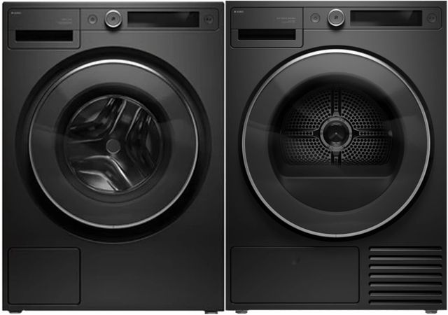 ASKO 5 Series Graphite Black Front Load Washer & Ventless Electric Dryer Laundry Pair-0