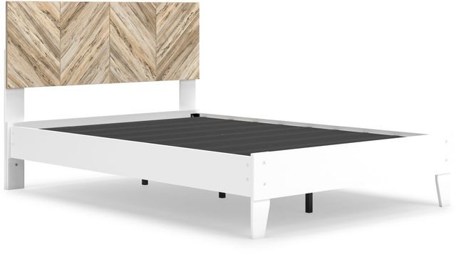 Signature Design by Ashley® Piperton Matte White Queen Panel Platform Bed-1