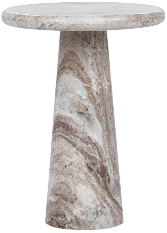 Classic Home Huxley Rusty Gray 18" Marble End Table-0