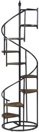Coaster® Roseglen Rustic Brown/Black 8-Shelf Staircase Bookcase-3