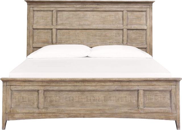 Magnussen Home® Paxton Place Dovetail Grey Complete Queen Panel Bed with Storage Rails-2
