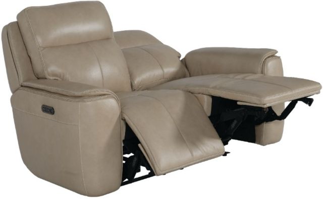 Bassett® Furniture Club Level Manteo Diamond Leather Power Reclining Loveseat -2
