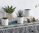 A & B Home Silver/White Zigzag Planter-5