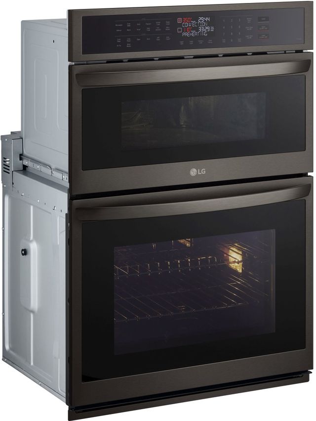 LG 30” PrintProof® Black Stainless Steel Electric Built In Oven/Microwave Combo-2