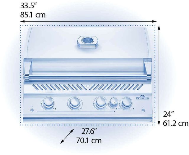 Napoleon 700 Series 5-Burner Matte Black Built-In Natural Gas Grill with Infrared Rear Burner-2