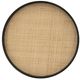 A & B Home Beige/Black Rattan Round Decorative Tray-2