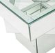 Michael Amini® Montreal™ Glass Top Square End Table with Mirrored Base-1