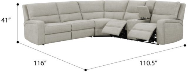 Emerald Home Medford 3-Piece Driftwood Tan Power Reclining Sectional-2