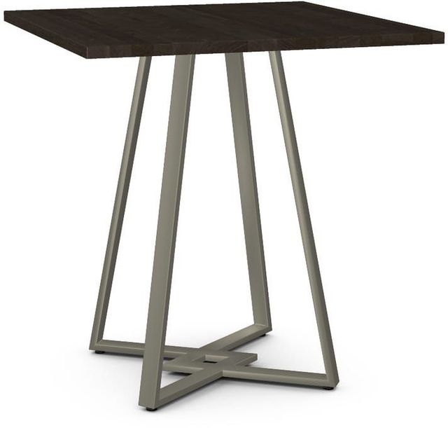 Amisco Customizable Dirk Solid Birch Square Counter Height Table with 1.06" Thick Tabletop -0
