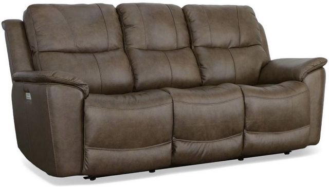 Flexsteel® Cade Brown Power Reclining Sofa with Power Headrests and Lumbar-0