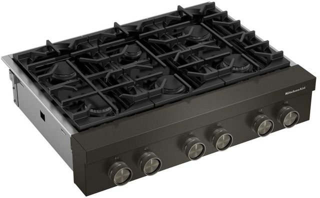 KitchenAid® 36" Black Ore Commercial-Style Gas Rangetop-1