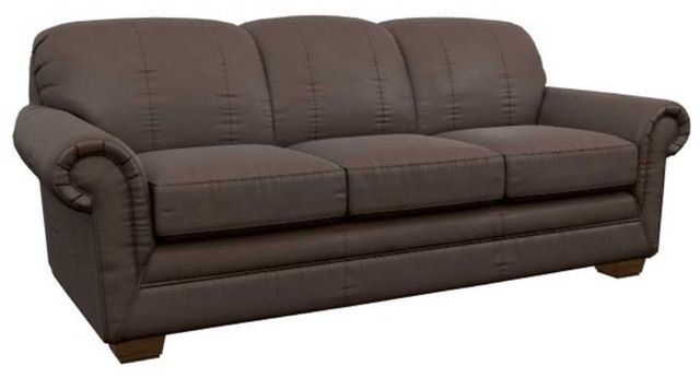 La-Z-Boy® Mackenzie Cognac Leather Queen Sleeper Sofa-0