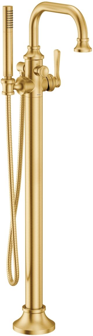 Moen® Colinet™ Brushed Gold One-Handle Tub Filler with Hand Shower-0