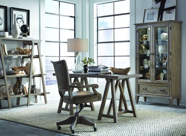 Magnussen Home® Lancaster Dovetail Grey Swivel Chair-7