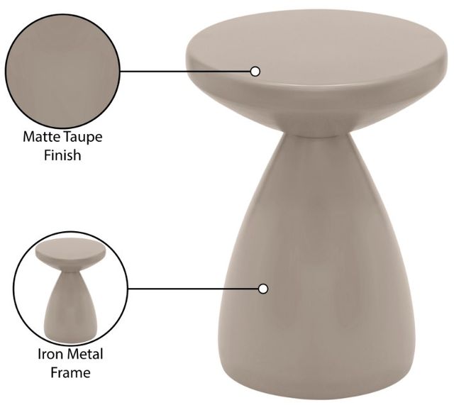 Meridian Furniture Anika Taupe End Table-4