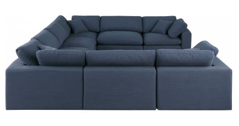 Meridian Furniture Comfy 8-Piece Navy Sectional-3