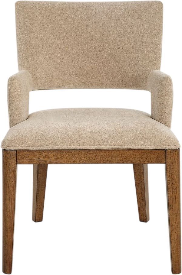 Uttermost® Aspect Beige/Pecan Dining Chair-3