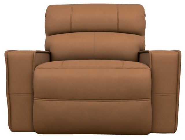 La-Z-Boy® Maddox Camel Leather Power Reclining Chair and a Half with Headrest and Lumbar-1