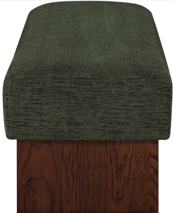 Meridian Furniture Alora Green/Walnut Upholstered Bench-3