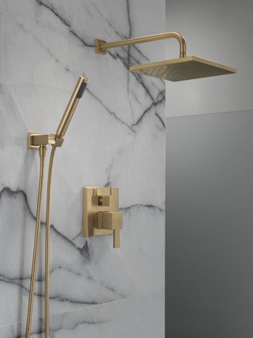 Delta Modern Monitor® 14 Series Champagne Bronze Shower with Raincan, Hand Shower and Rough Valve-4