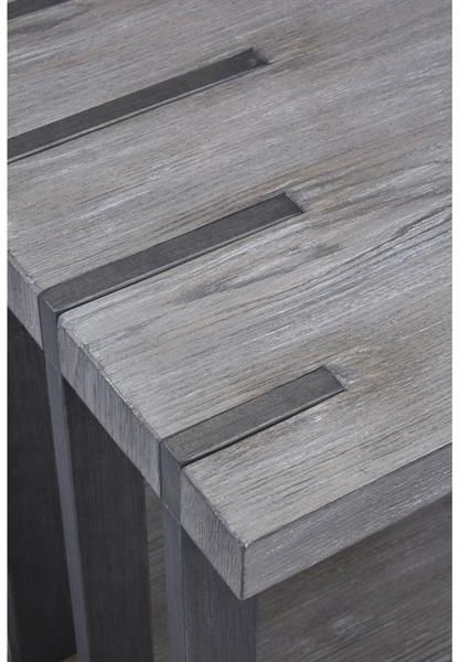 Magnussen Home® Eldridge Weathered Gravel End Table-3