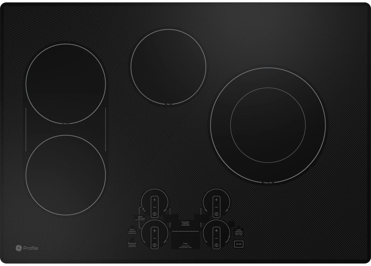 GE Profile™ 30" Black Built-In Electric Cooktop