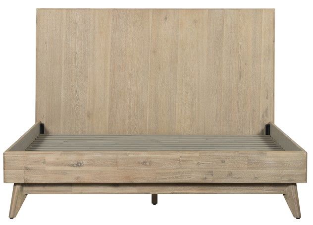 Armen Living Baly Gray Sandblast Summer Queen Platform Bed-1
